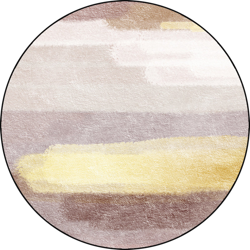 Brown Abstract Area Rug Polyester Modernism Rug Washable Anti-Slip Backing Rug for Decoration Clearhalo 'Area Rug' 'Rug' 1897254