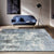 Industrial Living Room Rug Abstract Rug Polyester Washable Non-Slip Pet Friendly Area Rug Blue Clearhalo 'Area Rug' 'Rug' 1897346