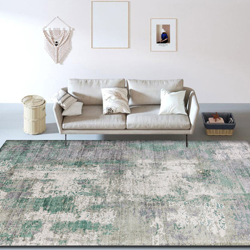 Industrial Living Room Rug Abstract Rug Polyester Washable Non-Slip Pet Friendly Area Rug Green Clearhalo 'Area Rug' 'Rug' 1897349
