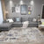 Industrial Living Room Rug Abstract Rug Polyester Washable Non-Slip Pet Friendly Area Rug Grey Clearhalo 'Area Rug' 'Rug' 1897350