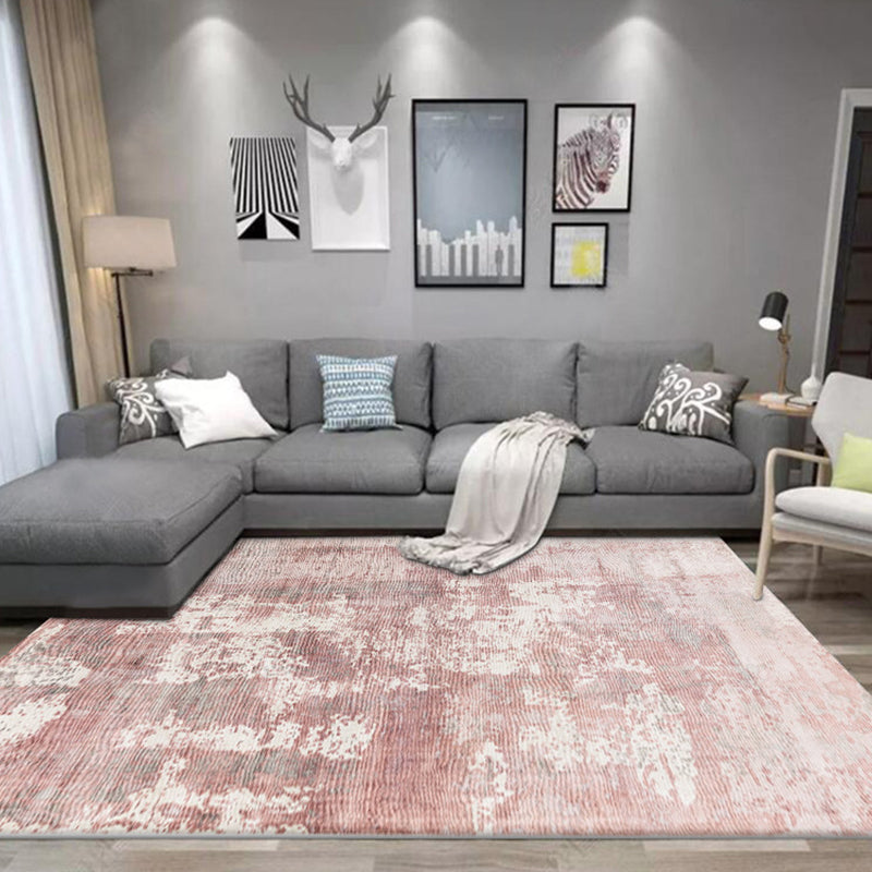 Industrial Living Room Rug Abstract Rug Polyester Washable Non-Slip Pet Friendly Area Rug Pink Clearhalo 'Area Rug' 'Rug' 1897352