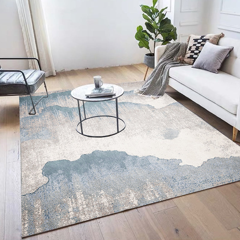 Industrial Bedroom Area Rug Grey Abstract Rug Polyester Washable Non-Slip Pet Friendly Area Rug Grey Clearhalo 'Area Rug' 'Rug' 1897394
