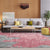 Simple Pink Industrial Rug Polyester Abstract Carpet Washable Non-Slip Backing Pet Friendly Rug for Parlor Pink Clearhalo 'Area Rug' 'Rug' 1897450