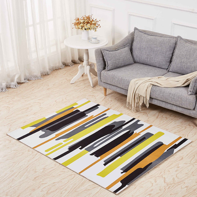 Multi-Colored Watercolor Pattern Rug Polyester Industrial Rug Washable Anti-Slip Backing Pet Friendly Indoor Rug for Decoration Yellow Clearhalo 'Area Rug' 'Rug' 1897474