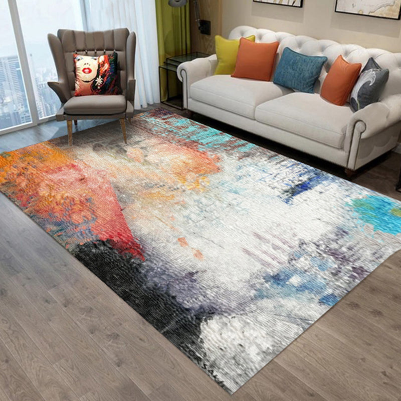 Multi-Color Sitting Room Rug Industrial Abstract Rug Polyester Machine Washable Non-Slip Backing Area Rug Beige Clearhalo 'Area Rug' 'Rug' 1897550