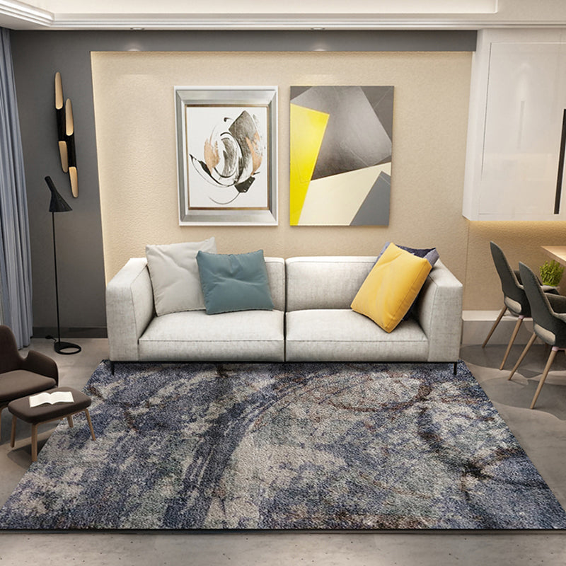 Industrial Abstractive Pattern Rug Multicolor Polyester Carpet Non-Slip Washable Pet Friendly Rug for Sitting Room Dark Gray Clearhalo 'Area Rug' 'Rug' 1897558