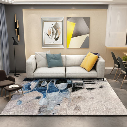 Industrial Abstractive Pattern Rug Multicolor Polyester Carpet Non-Slip Washable Pet Friendly Rug for Sitting Room Beige Clearhalo 'Area Rug' 'Rug' 1897559