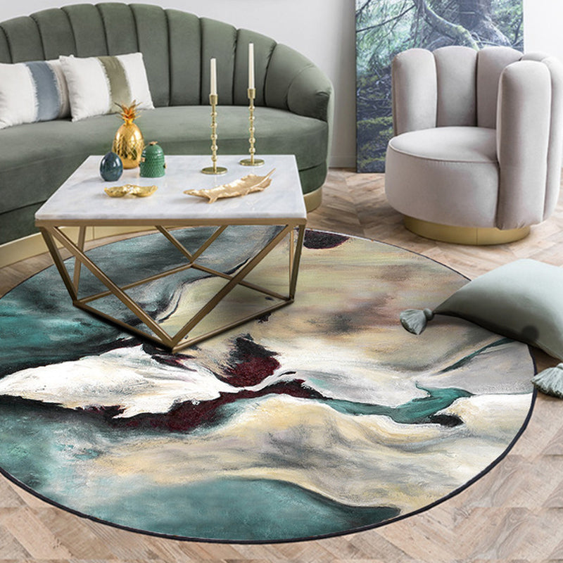 Multi Colored Parlor Rug Modern Watercolor Pattern Rug Polyester Machine Washable Non-Slip Backing Area Rug Grey Clearhalo 'Area Rug' 'Rug' 1897603