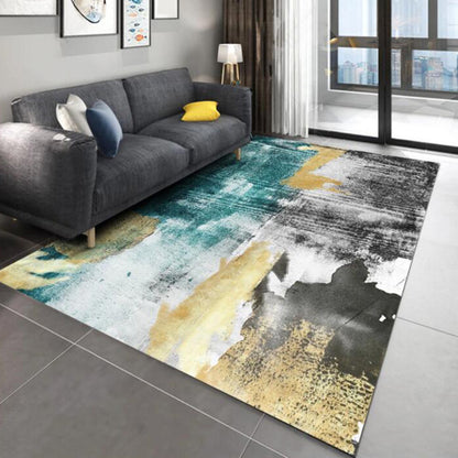 Multi Colored Parlor Rug Modern Watercolor Pattern Rug Polyester Machine Washable Non-Slip Backing Area Rug Dark Gray Clearhalo 'Area Rug' 'Rug' 1897605
