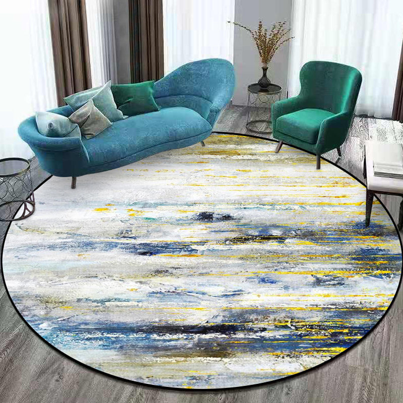Casual Industrial Style Rug Polyester Abstract Pattern Area Carpet Non-Slip Backing Pet Friendly Area Carpet for Bedroom Beige Clearhalo 'Area Rug' 'Rug' 1897640