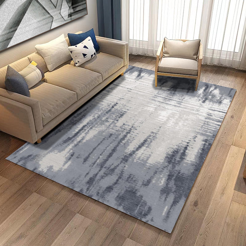 Multi Colored Parlour Rug Modern Abstract Rug Polyester Machine Washable Non-Slip Backing Area Rug Grey Clearhalo 'Area Rug' 'Rug' 1897654