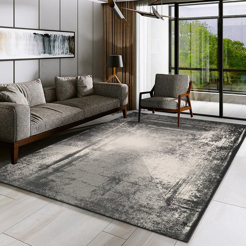 Multi Colored Parlour Rug Modern Abstract Rug Polyester Machine Washable Non-Slip Backing Area Rug Dark Gray Clearhalo 'Area Rug' 'Rug' 1897662