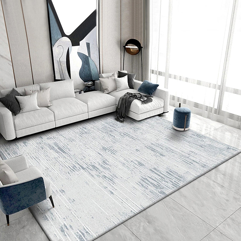 Industrial Abstract Area Rug Silver Grey Polyester Carpet Anti-Slip Pet Friendly Washable Rug for Living Room Beige Clearhalo 'Area Rug' 'Rug' 1897670