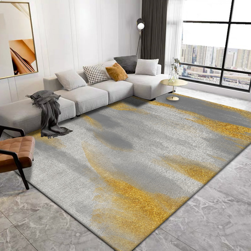 Creative Industrial Rug Polyester Watercolor Pattern Carpet Pet Friendly Area Rug for Bedroom Grey Clearhalo 'Area Rug' 'Rug' 1897688