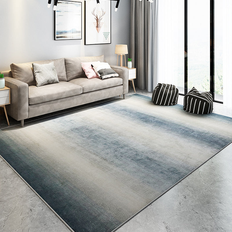 Modernist Parlour Area Rug Grey and Blue Abstract Rug Polyester Machine Non-Slip Backing Area Carpet Ocean Blue Clearhalo 'Area Rug' 'Rug' 1897720