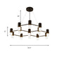 Modern Black Finish Hanging Light Honeycomb Metal Chandelier for Restaurant Cottage Clearhalo 'Ceiling Lights' 'Chandeliers' 'Modern Chandeliers' 'Modern' Lighting' 189775