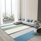 Creative Blue Novelty Rug Polyester Checked and Striped Pattern Carpet Washable Non-Slip Backing Pet Friendly Rug for Parlor Clearhalo 'Area Rug' 'Modern' 'Rugs' Rug' 1897785