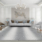 Modernism Parlour Area Rug Grey Striped Pattern Rug Polyester Washable Non-Slip Pet Friendly Area Rug Clearhalo 'Area Rug' 'Modern' 'Rugs' Rug' 1897827
