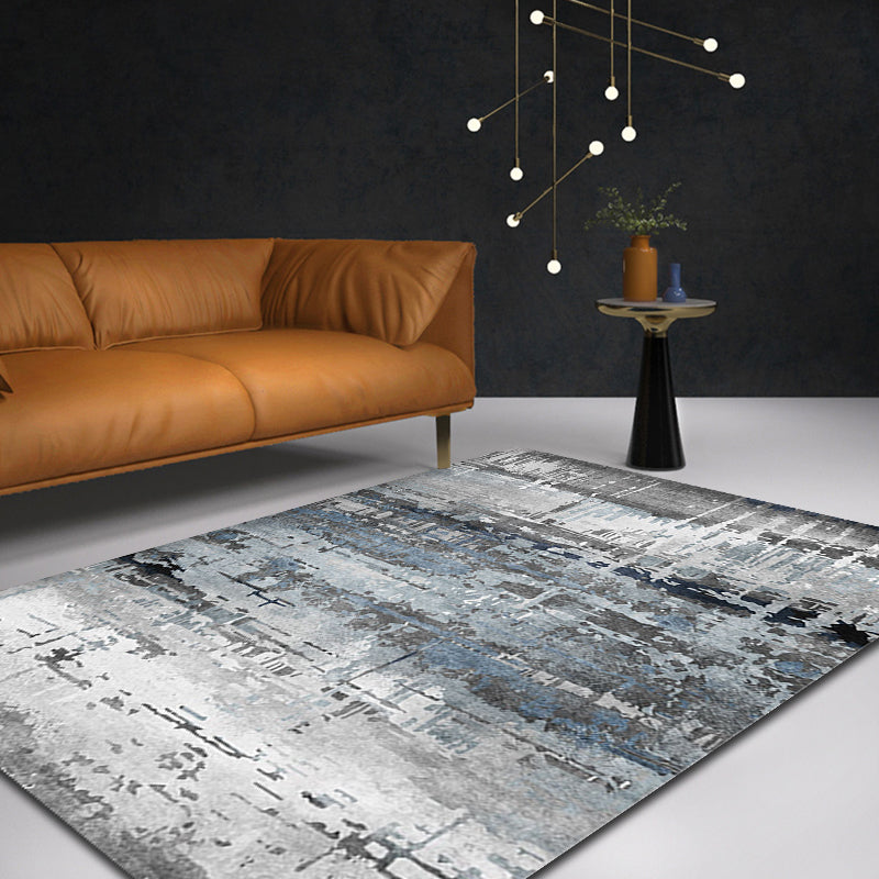 Creative Industrial Area Rug Polyester Gray Abstract Carpet Washable Pet Friendly Rug for Parlor Grey Clearhalo 'Area Rug' 'Rug' 1897873