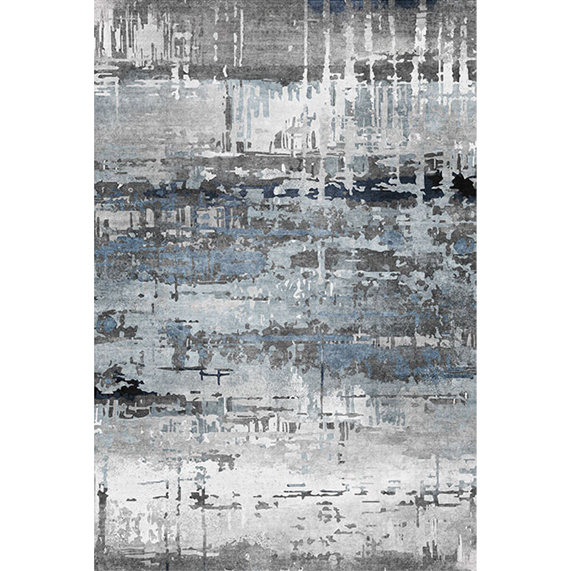 Creative Industrial Area Rug Polyester Gray Abstract Carpet Washable Pet Friendly Rug for Parlor Clearhalo 'Area Rug' 'Rug' 1897875