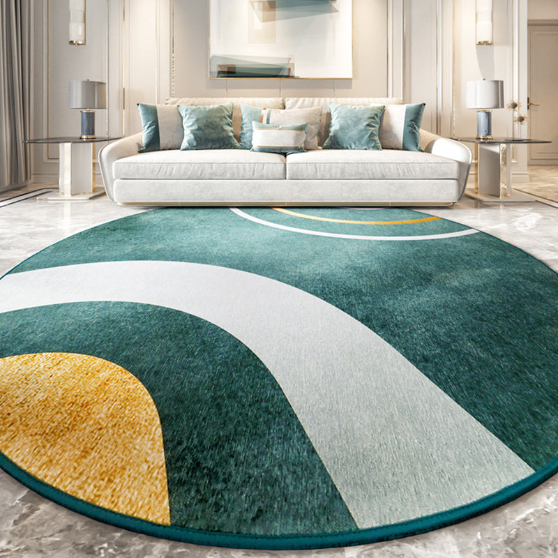 Stylish Novelty Area Rug Dark Color Abstract Carpet Anti-Slip Rug for Home Decoration Green Clearhalo 'Area Rug' 'Rug' 1898005