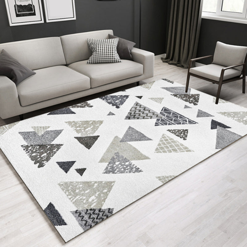 Lovely Multi Color Triangle Rug Synthetics Modern Area Carpet Machine Washable Rug for Living Room Grey Clearhalo 'Area Rug' 'Modern' 'Rugs' Rug' 1898017