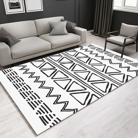 Lovely Multi Color Triangle Rug Synthetics Modern Area Carpet Machine Washable Rug for Living Room White Clearhalo 'Area Rug' 'Modern' 'Rugs' Rug' 1898019