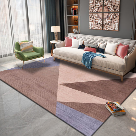 Multi Colored Living Room Rug Contemporary Geometric Patterned Rug Synthetics Non-Slip Area Carpet Red Brown Clearhalo 'Area Rug' 'Modern' 'Rugs' Rug' 1898046