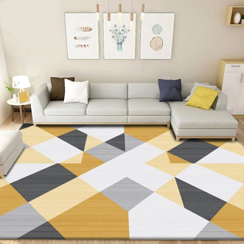 Multi Colored Living Room Rug Contemporary Geometric Patterned Rug Synthetics Non-Slip Area Carpet Ginger Clearhalo 'Area Rug' 'Modern' 'Rugs' Rug' 1898048