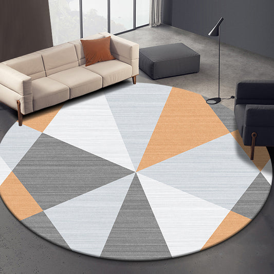Concise Geometric Patterned Rug Soft Color Modern Area Rug Synthetics Non-Slip Carpet for Living Room Yellow-Red Clearhalo 'Area Rug' 'Modern' 'Rugs' Rug' 1898058
