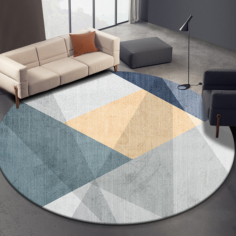 Concise Geometric Patterned Rug Soft Color Modern Area Rug Synthetics Non-Slip Carpet for Living Room Apricot Clearhalo 'Area Rug' 'Modern' 'Rugs' Rug' 1898060