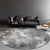 Concise Geometric Patterned Rug Soft Color Modern Area Rug Synthetics Non-Slip Carpet for Living Room Smoke Gray Clearhalo 'Area Rug' 'Modern' 'Rugs' Rug' 1898063