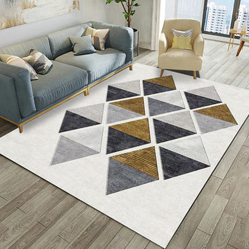 Multi Color Modern Style Rug Polypropylene Triangle Area Carpet Easy Care Indoor Rug for Home Decor Gold Clearhalo 'Area Rug' 'Modern' 'Rugs' Rug' 1898076