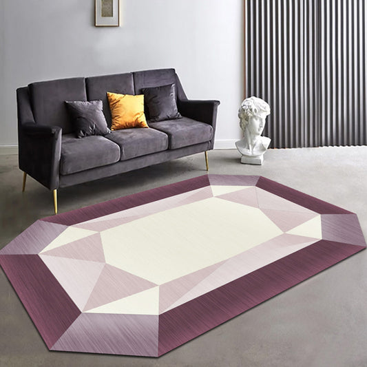Irregular Shaped Geometric Rug Multicolored Contemporary Indoor Rug Synthetics Stain Resistant Carpet for Room Purple Clearhalo 'Area Rug' 'Modern' 'Rugs' Rug' 1898077