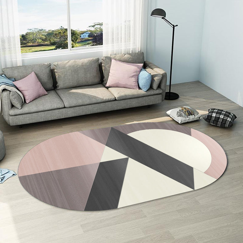 Irregular Shaped Geometric Rug Multicolored Contemporary Indoor Rug Synthetics Stain Resistant Carpet for Room Ivory Clearhalo 'Area Rug' 'Modern' 'Rugs' Rug' 1898089