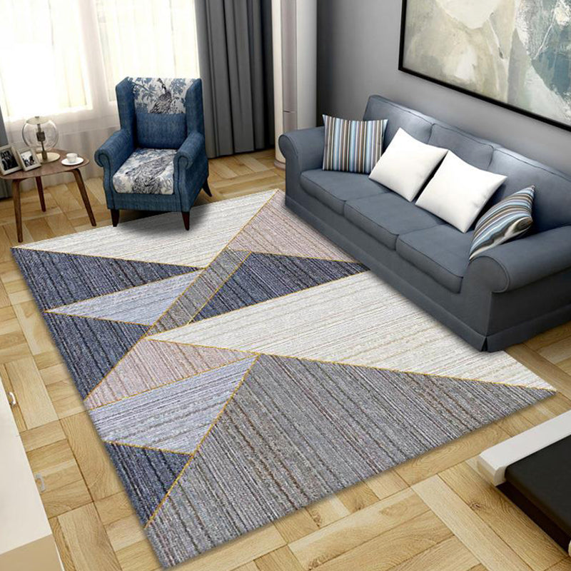 Bright Color Block Patchwork Rug Polyester Contemporary Carpet Stain-Proofing Area Rug for Home Decor Purplish Blue Clearhalo 'Area Rug' 'Modern' 'Rugs' Rug' 1898116