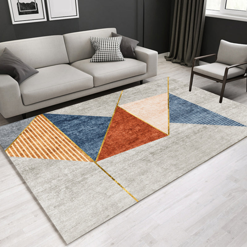Stylish Modern Indoor Rug Multicolored Geometry Rug Anti-Slip Backing Washable Carpet for Home Orange Clearhalo 'Area Rug' 'Modern' 'Rugs' Rug' 1898127