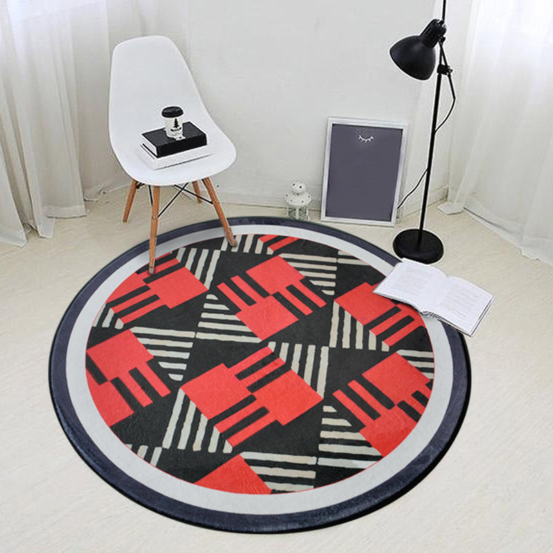 Composite Shape Rug Multicolor Modern Indoor Rug Polypropylene Geometric Shapes Carpet Pet ...