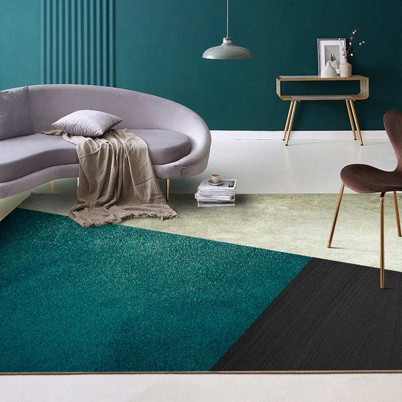Dark Color Simplicity Rug Polypropylene Colorblock Geometric Carpet Non-Slip Pet Friendly Rug for Home Clearhalo 'Area Rug' 'Rug' 1898368