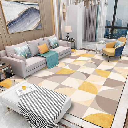 Artistry Geometric Patchwork Pattern Rug Yellow Modern Style Carpet Polyester Pet Friendly Rug for Room Yellow Clearhalo 'Area Rug' 'Modern' 'Rugs' Rug' 1898463