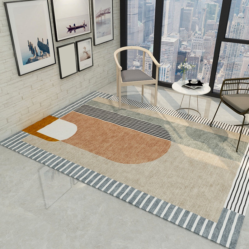 Multicolored Modern Rug Polyester Geometrical Colorblock Rug Anti-Slip Machine Washable Carpet for Home Yellow-Red Clearhalo 'Area Rug' 'Rug' 1898542