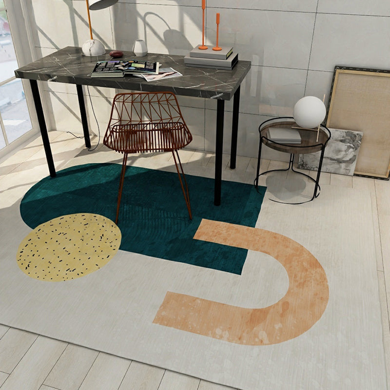 Multicolored Modern Rug Polyester Geometrical Colorblock Rug Anti-Slip Machine Washable Carpet for Home Dark Green Clearhalo 'Area Rug' 'Rug' 1898544
