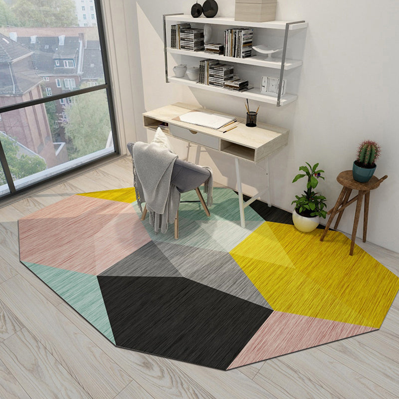 Cool Geometric Rug Multicolor Trendy Area Carpet Polyester Anti-Slip Easy Care Rug for Living Room Black Clearhalo 'Area Rug' 'Rug' 1898557