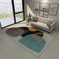 Modern Colorblock Area Rug Morandi Color Synthetics Rug Machine Washable Non-Slip Carpet for Home Decor Black Clearhalo 'Area Rug' 'Rug' 1898566