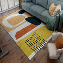 Multi Color Bold Area Rug Synthetics Colorblock Abstract Carpet Stain ...