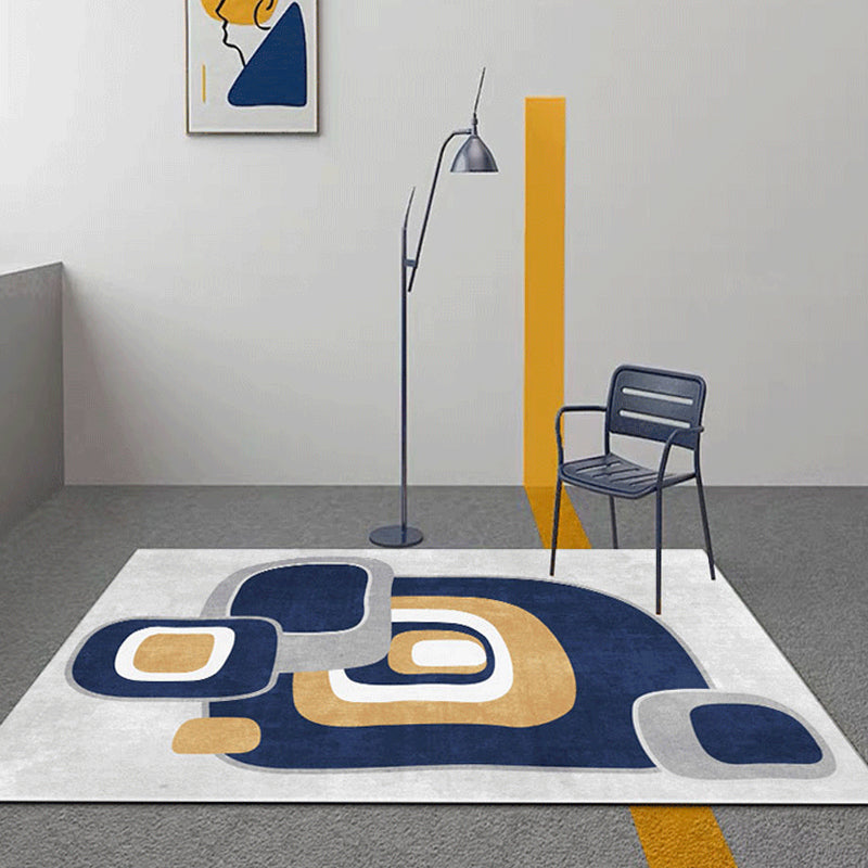 Creative Color Blocking Print Rug Multicolor Modern Style Carpet Polyester Non-Slip Backing Rug for Home Grey Clearhalo 'Area Rug' 'Rug' 1898697
