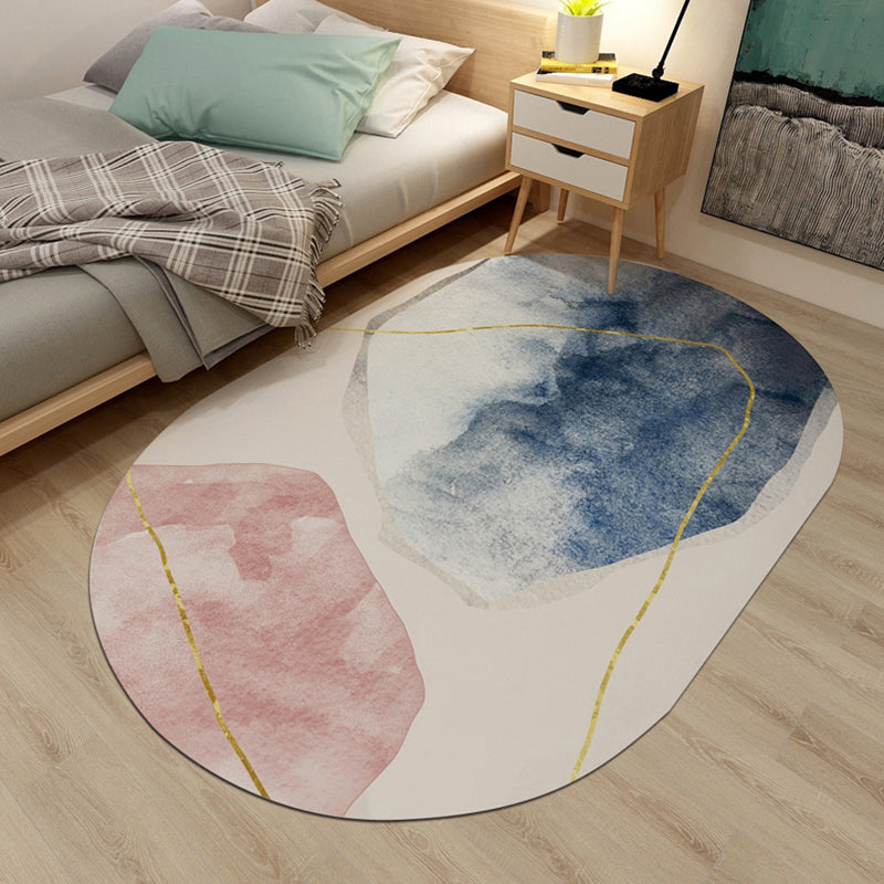 Soft Color Block Ombre Rug Polypropylene Nordic Area Carpet Stain ...