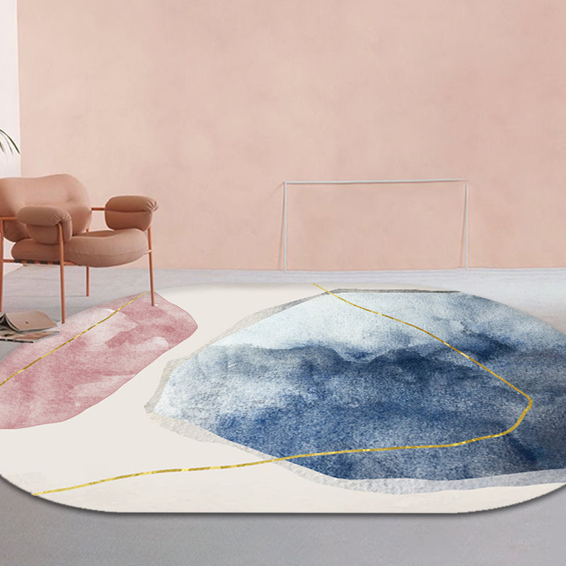 Soft Color Block Ombre Rug Polypropylene Nordic Area Carpet Stain ...