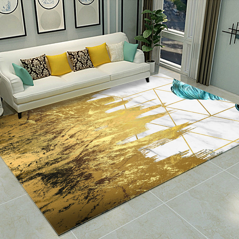 Cyberpunk Living Room Rug Multi Color Abstract Foil Flows Carpet Polyester Machine Washable Area Rug Clearhalo 'Area Rug' 'Rug' 1898894