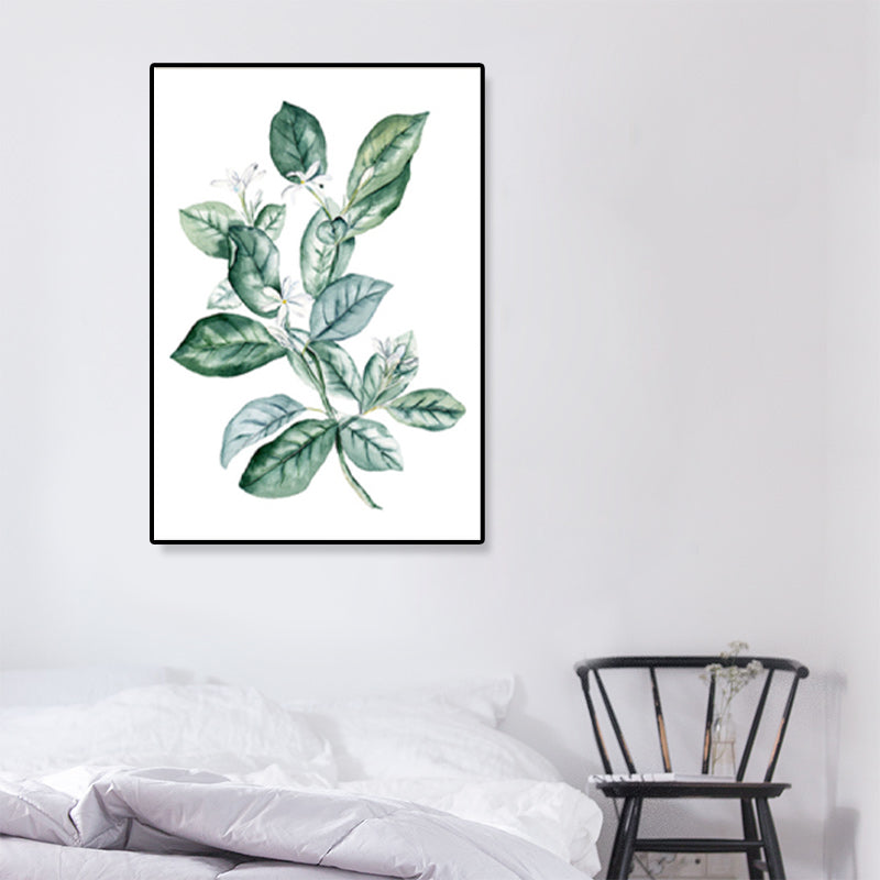 Green Leafy Branch Canvas Art Plant Minimalism Textured Wall Decor for Living Room Clearhalo 'Art Gallery' 'Canvas Art' 'Contemporary Art Gallery' 'Contemporary Art' 'Minimalism' 'Minimalist Art Gallery' 'Scandinavian' Arts' 1898904